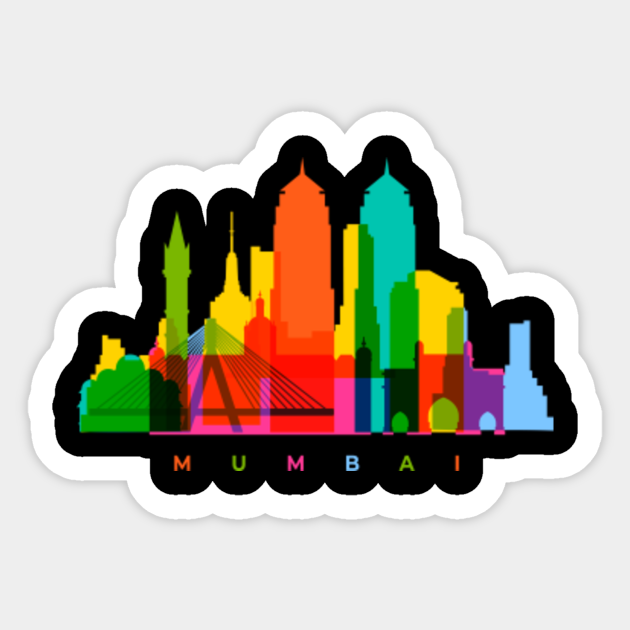 Mumbai India Skyline Mumbai Sticker TeePublic